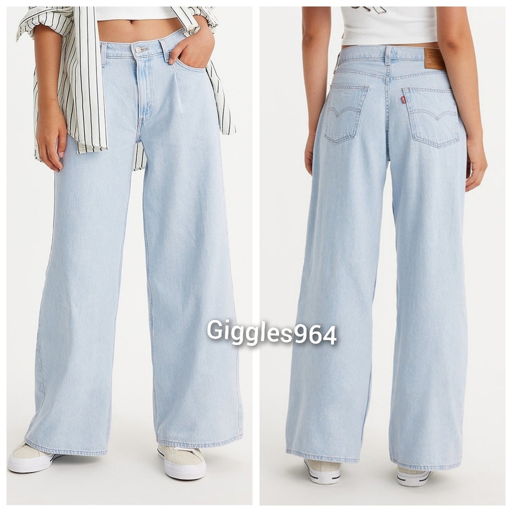 Levi's Baggy Dad Wide Leg Jeans Light Wash